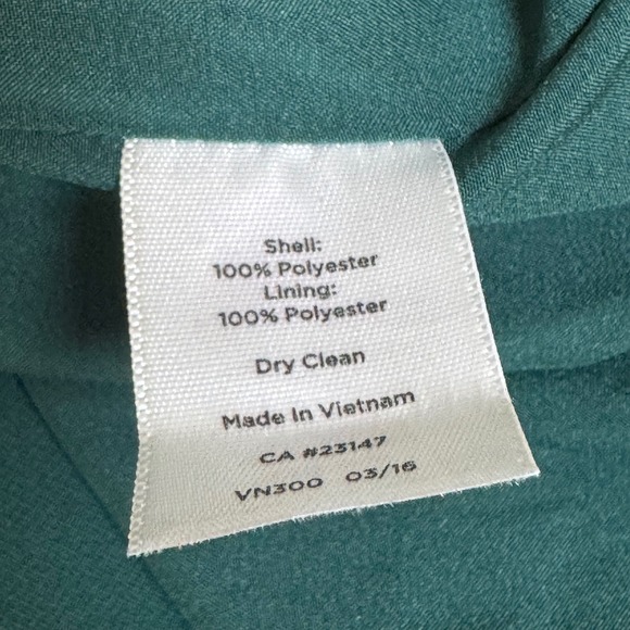 Talbots Womens Teal Green Cowl Neck Sleeveless Sheath Dress Size 14 NWT - Picture 9 of 10